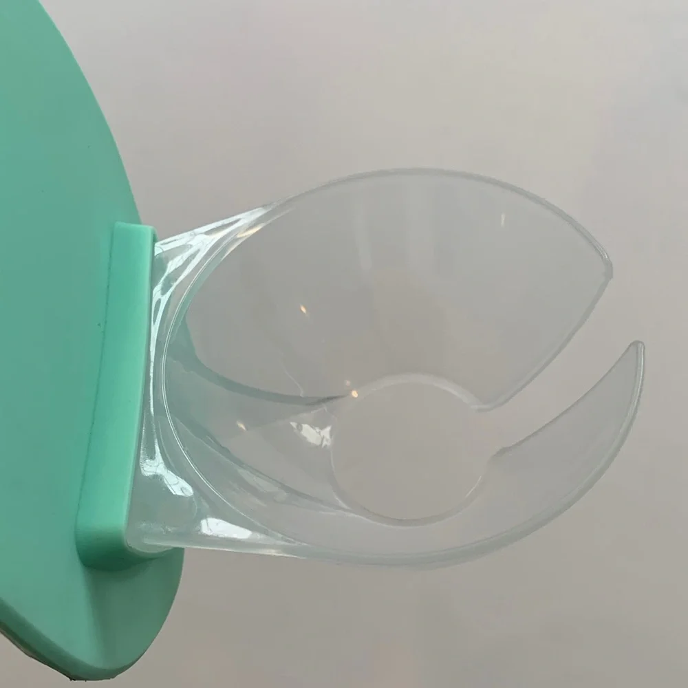Mint Green Wall-Mounted Plastic and Silicone Wine Glass Holder for Bathroom